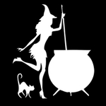 Трафарет для выпечки Ведьмочка 15х15 см