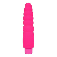 Розовый силиконовый вибратор 15см Bior Toys Cosmo CSM-23091