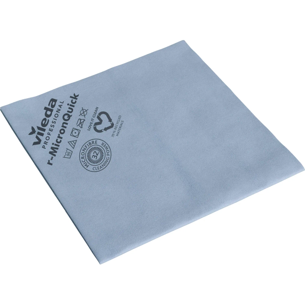 Салфетки хозяйственные Vileda Professional r-MicronQuick микрофибра 40x38 см 135 г/кв.м синие (5 штук в упаковке)