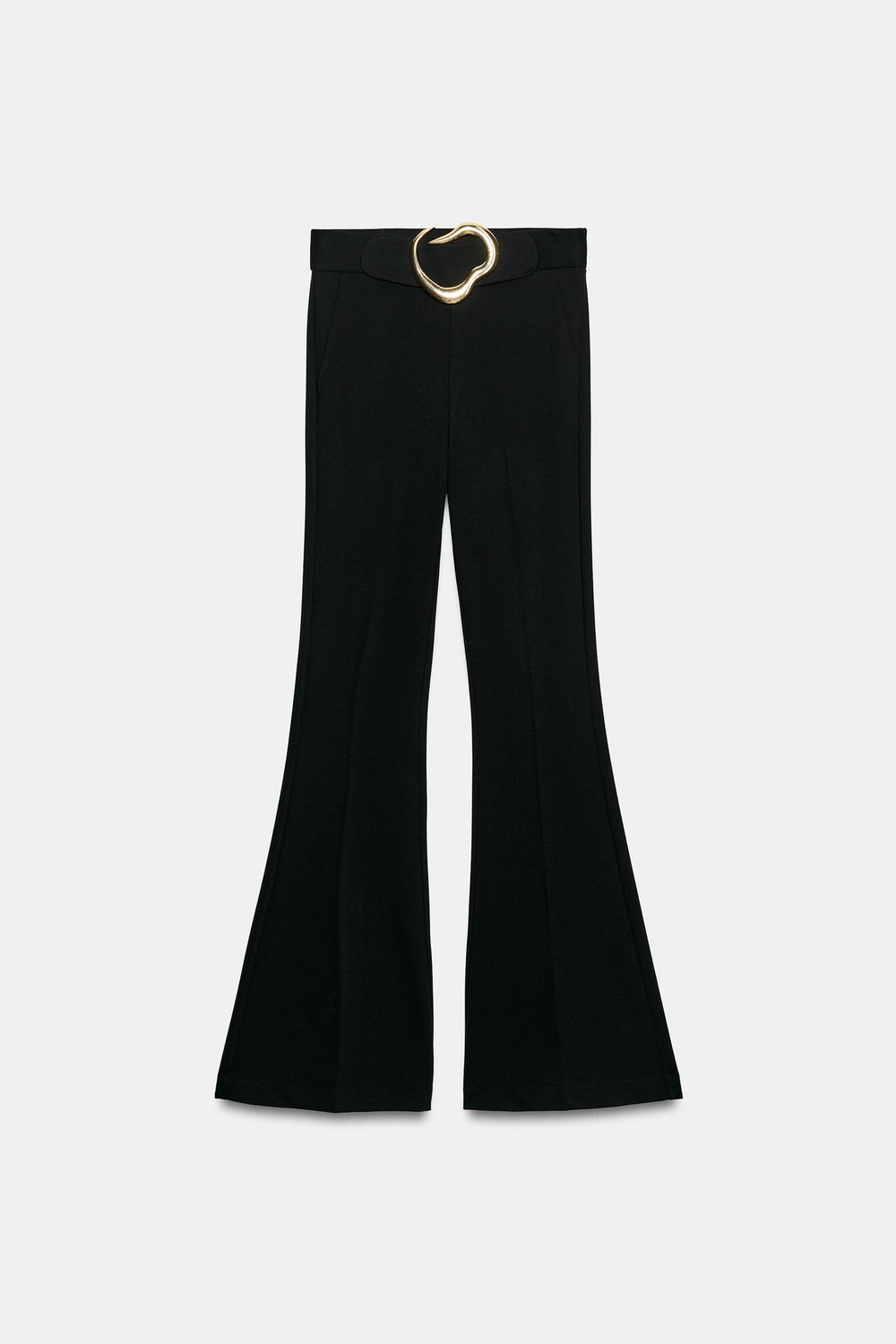 ZARA ЛЕГИНСЫ FLARE С ПРЯЖКОЙ, ЧЕРНЫЙ