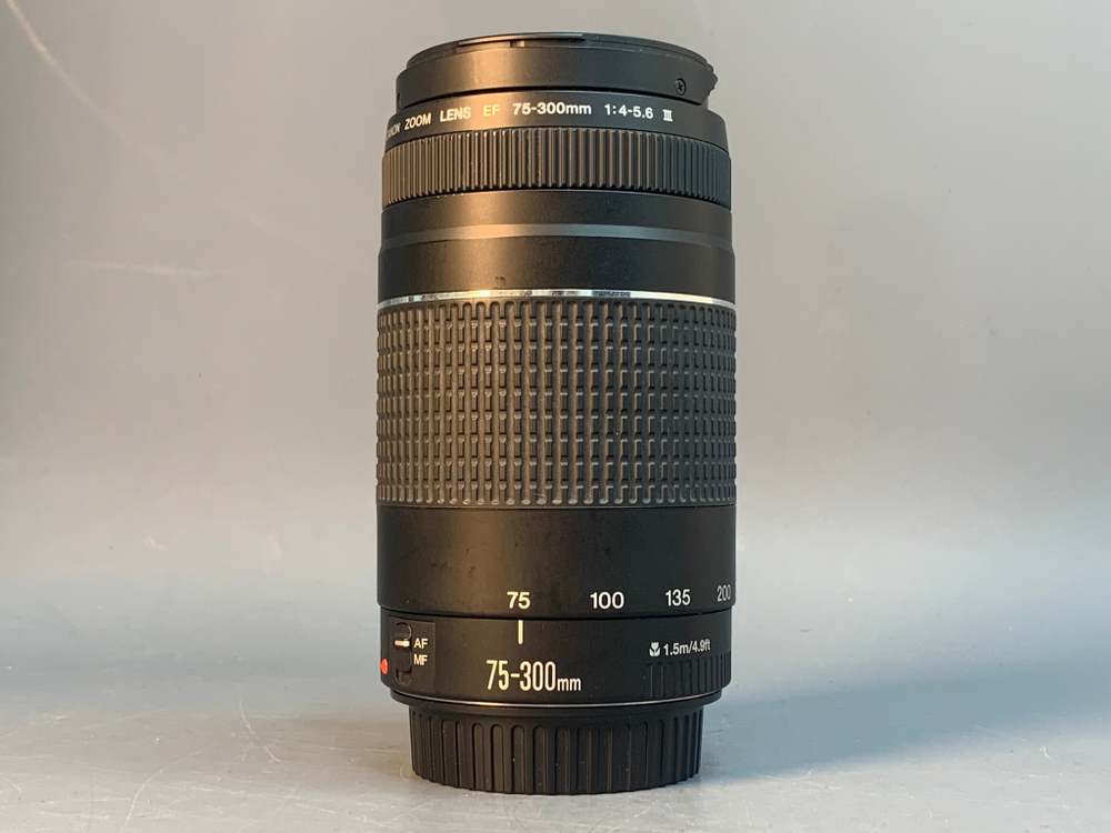 Canon EF 75-300mm 4-5.6 III скол на пластике