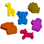 Мелки восковые Yalong 6 цв., "CRAYONS", фигурные, форма-животные, картонная упаковка