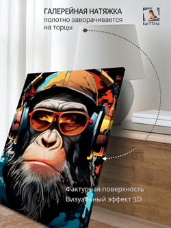 Картина Мудрый меломан на стену 50x70см 1шт.