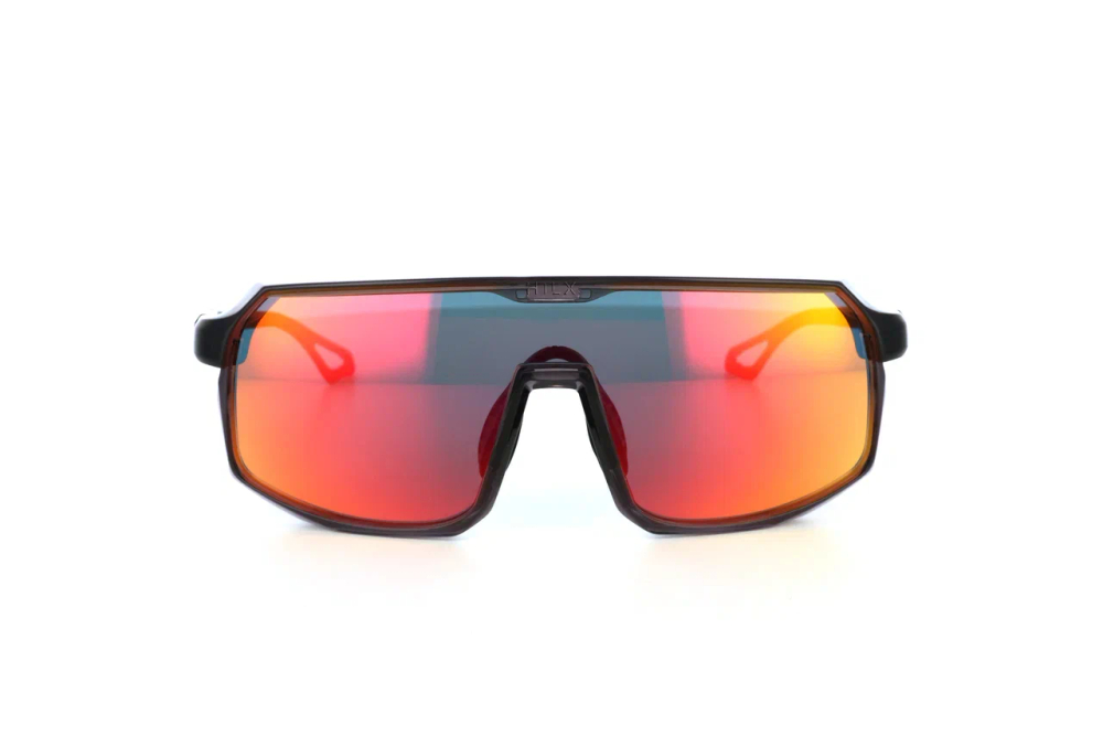 Спортивные очки с диоптриями HILX Inferno Shiny Crystal Dark Grey / Red Lens