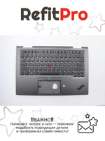 Верхняя панель с клавиатурой для ноутбука Lenovo ThinkPad X1 Yoga 4th Gen черная (5M10V24971)