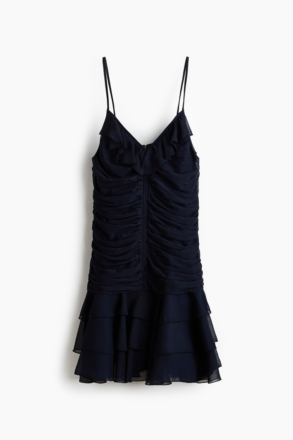 Шифоновое платье на бретелях с драпировкой - H&M