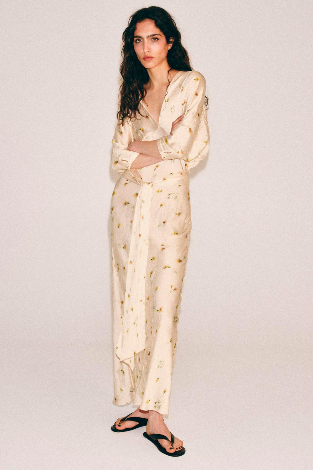 ДЛИННОЕ ПЛАТЬЕ С ПРИНТОМ — ZW COLLECTION — ZARA