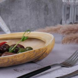 Салатник 365 мл 19*14,5 см h5 см для закусок Light Pearl Ammonite Shell Frutti di Mare P.L. [1]