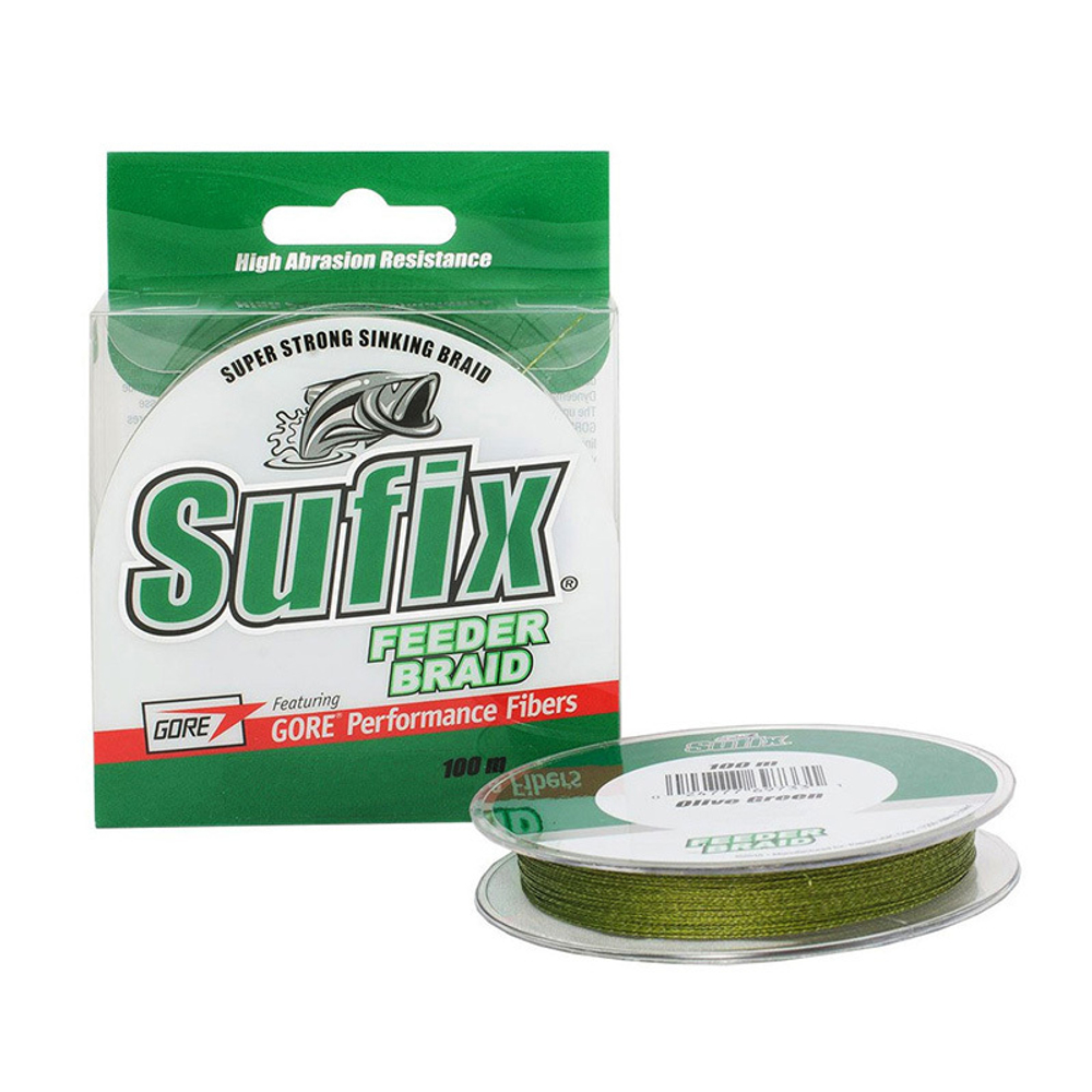 Леска плетёная Sufix Feeder braid 100 м, 0.14 мм