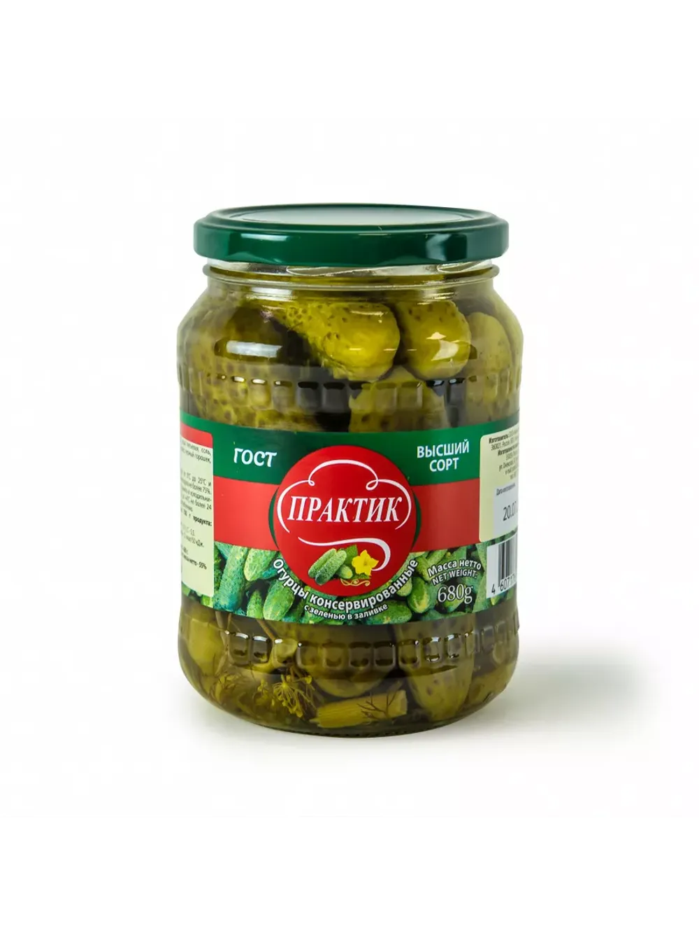 ОГУРЦЫ "Практик" КОРНИШОНЫ маринов-ные"(4-7см)  680гр.