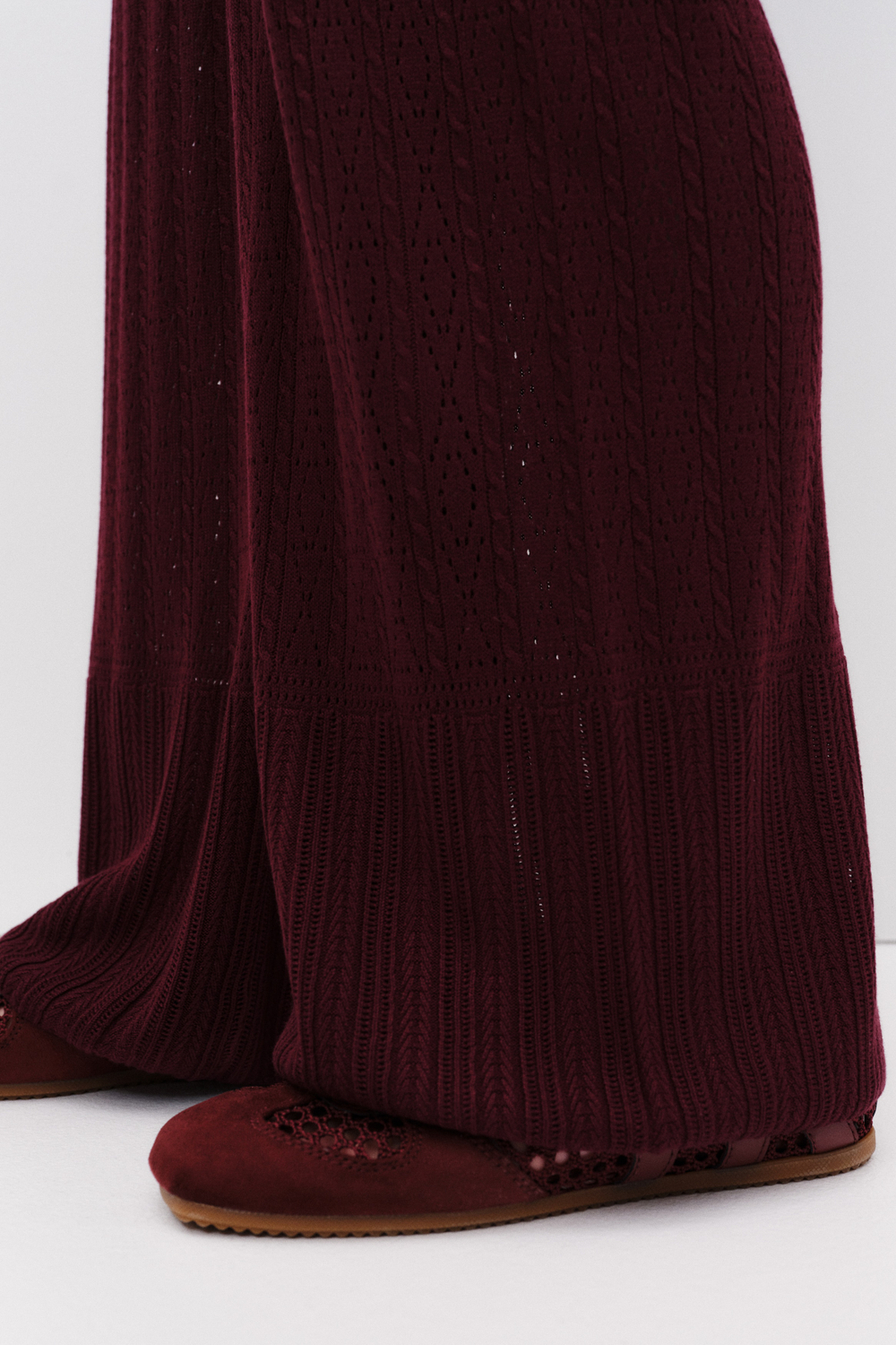 Ажурные вязаные брюки - H&M