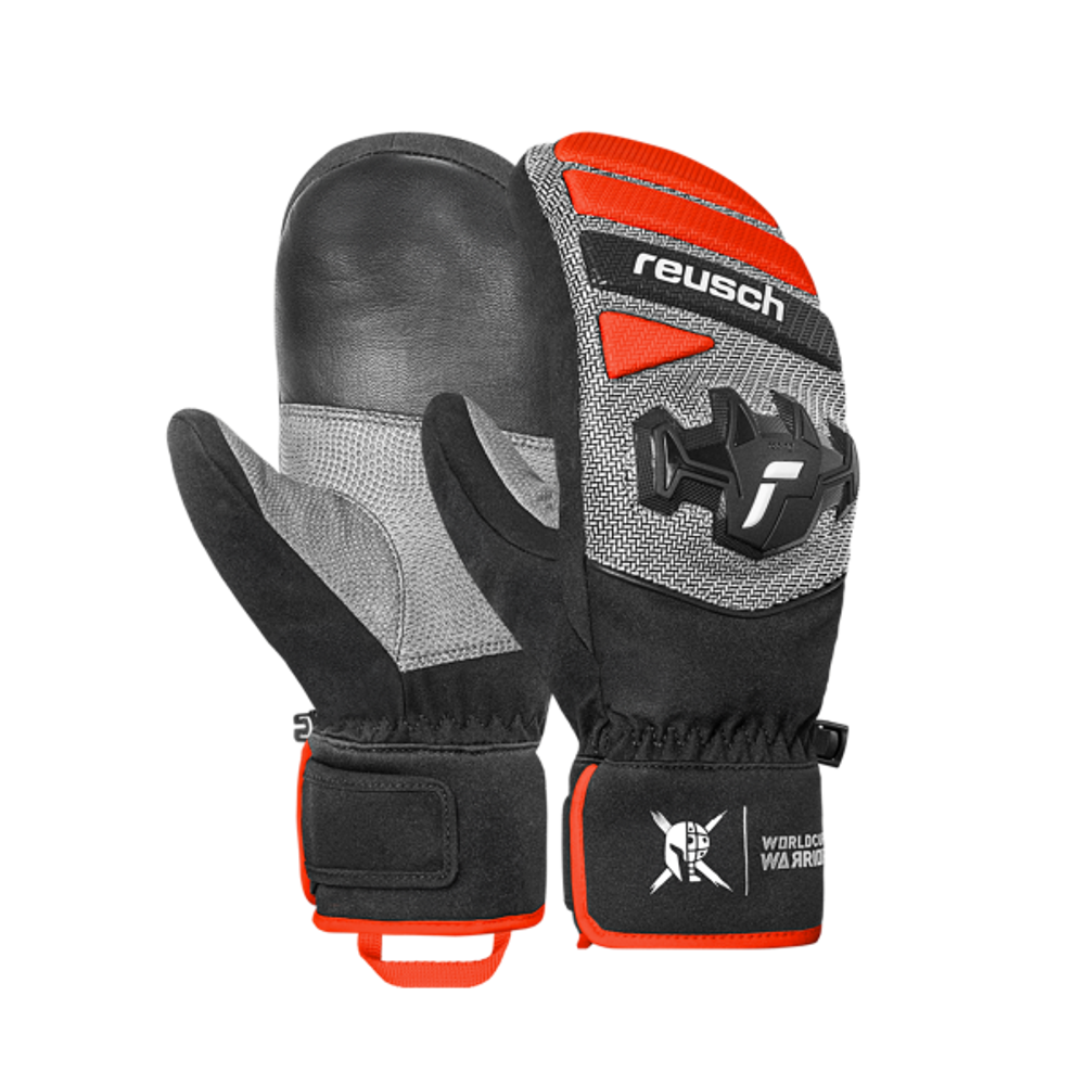 REUSCH 25/26 варежки горнолыжные 6511533_7588 Worldcup Warrior R-Tex XT Mitten Bl/Sil/Fl Red