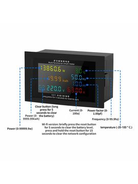 D85-7035VAKW AC50-380V Портативный мультифункциональный измеритель тока, напряжения и мощности