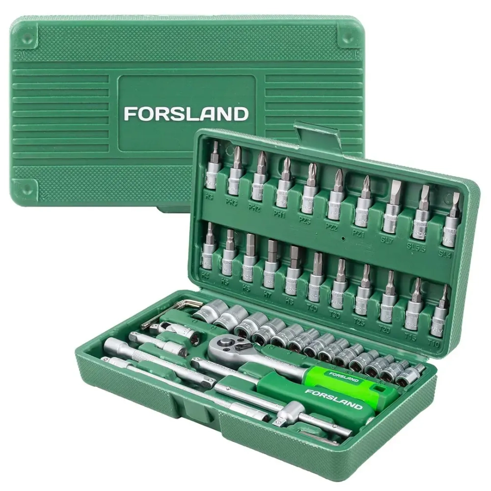 Набор инструментов 46пр.1/4''(6гр.)(4-14мм) Forsland Forsland-2462-5
