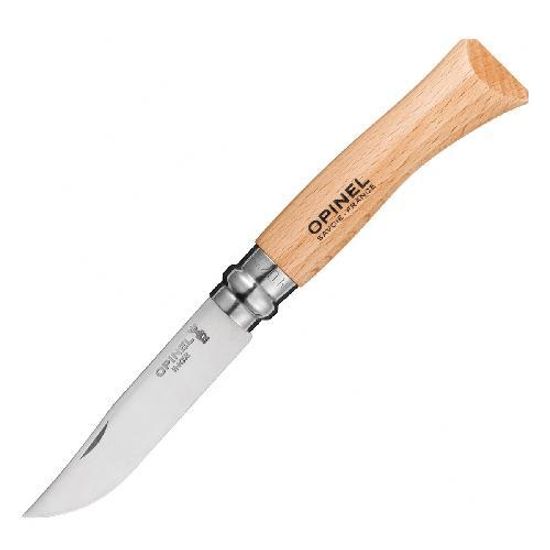 Складной нож Opinel №7, нержавеющая сталь, рукоять из бука c клинком из стали Sandvik™ 12С27, рукоять дерево (Бук)