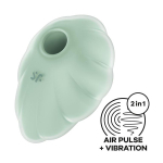 Мятный вакуум-волновой клиторальный вибростимулятор 9см Satisfyer Cloud Dancer 4049694