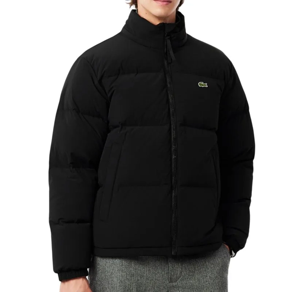 Мужская теннисная куртка Lacoste Water-Repellent Hooded Down - black