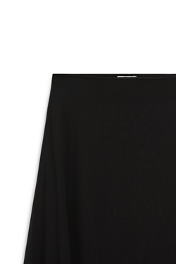 Massimo Dutti Асимметричная полупрозрачная юбка миди - Limited Edition, черный