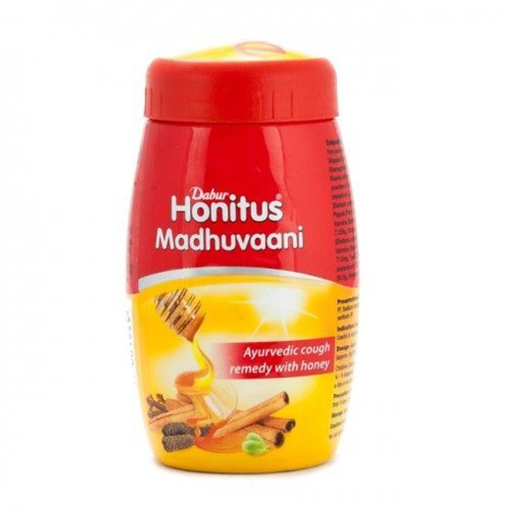 Травяной джем Dabur Honitus Madhuvaani от кашля 150 г