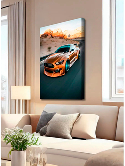 Картина "Ford Mustang", на стену для интерьера 50х70см 1шт.