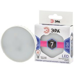 Лампа светодиодная ЭРА STD LED GX-7W-860-GX53 7Вт таблетка холодный дневной свет GX53 | Лампы cветодиодные Плоские (GX)