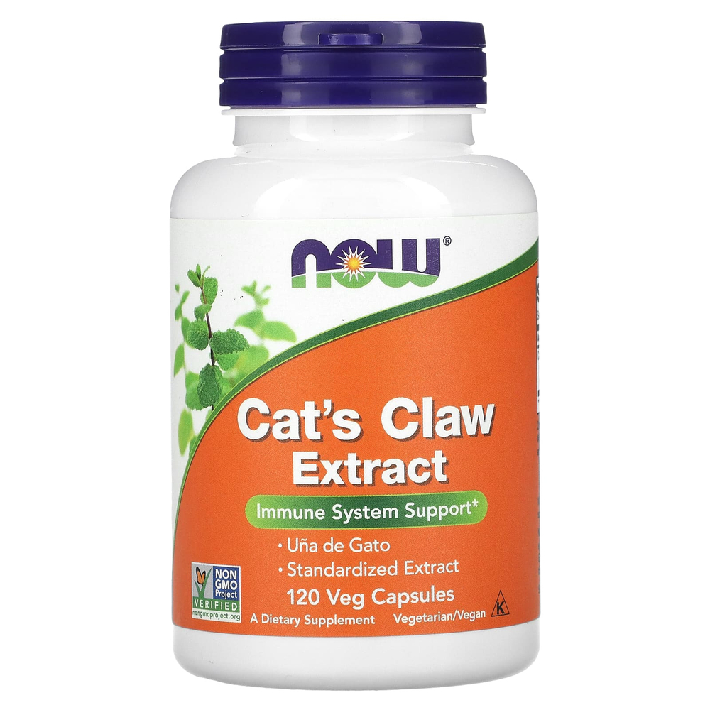 NOW Foods, экстракт кошачьего когтя, 120 растительных капсул (334 мг в 1 капсуле)