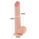 Фаллоимитатор "Dual Layer Dong 9" на присоске (телесный)