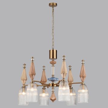 Подвесная люстра 6*E14 5414/6 античная бронза/терракот/синий Modern Terra Odeon Light EXCLUSIVE