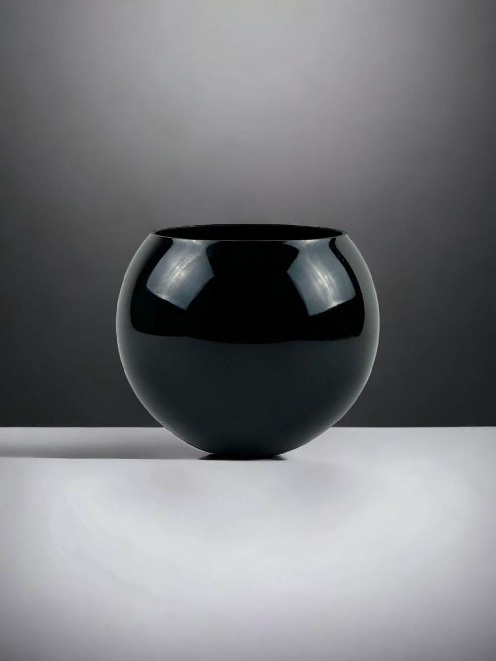Ваза Шар "Sphere" (М) "BlacK" (Черный глянец)