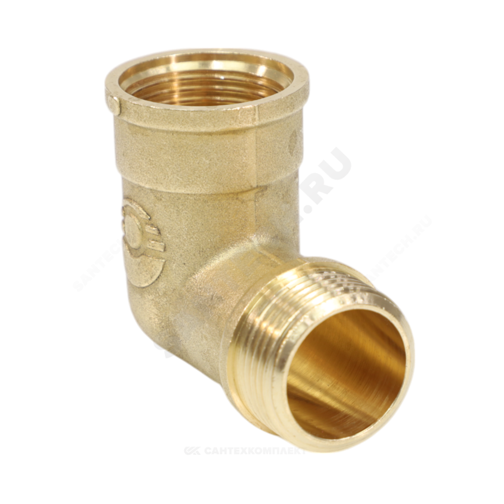Угольник латунь переходной Ду 20 (3/4") ВР/НР VALFEX VF.092.L.034