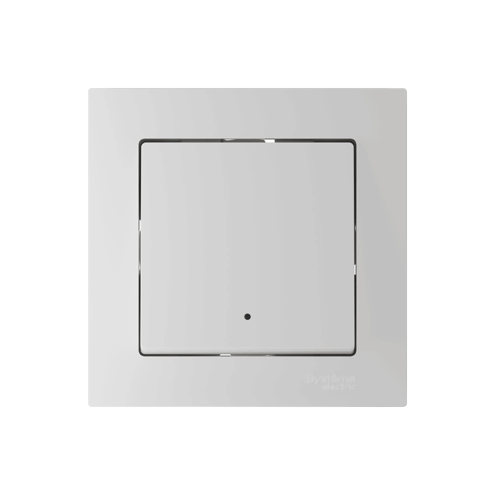 ATLASDESIGN SMART 1-кл. ВЫКЛЮЧАТЕЛЬ с подсв. с опц.нейтралью, Zigbee, сх.1, L(N), 10А, мех., БЕЛЫЙ