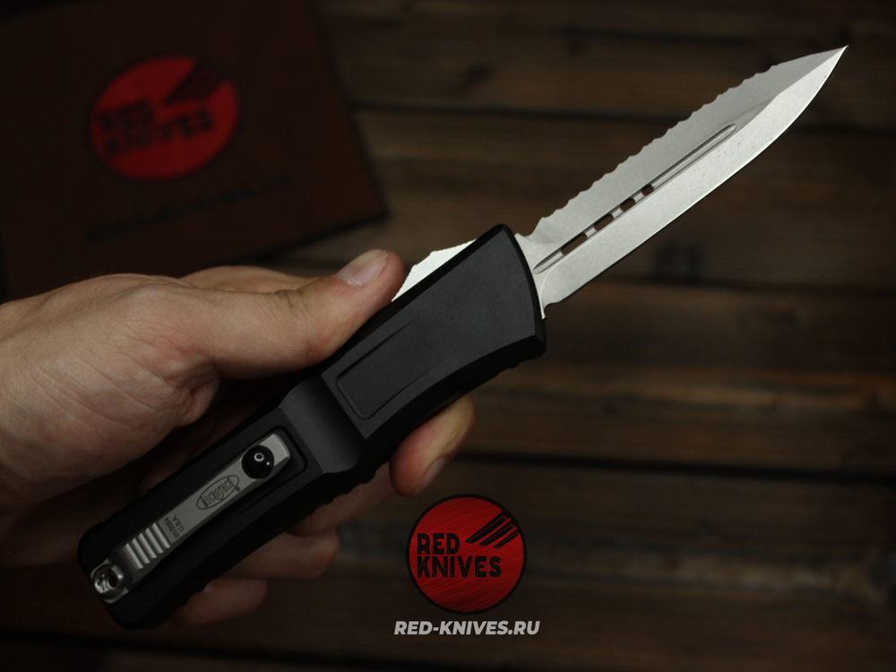 Нож Microtech Troodon 3 D/E - полусеррейторный клинок МТ17