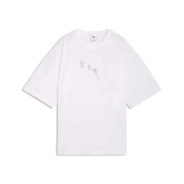 Футболка женская PUMA ESS GRAPHICS LEO LUXE Bedazzled Oversized Tee