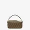 Сумка Fendi из глянцевой ткани FF со вставкой