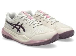 Детские теннисные кроссовки Asics Gel-Resolution X GS Clay - soft oat/dark aubergine