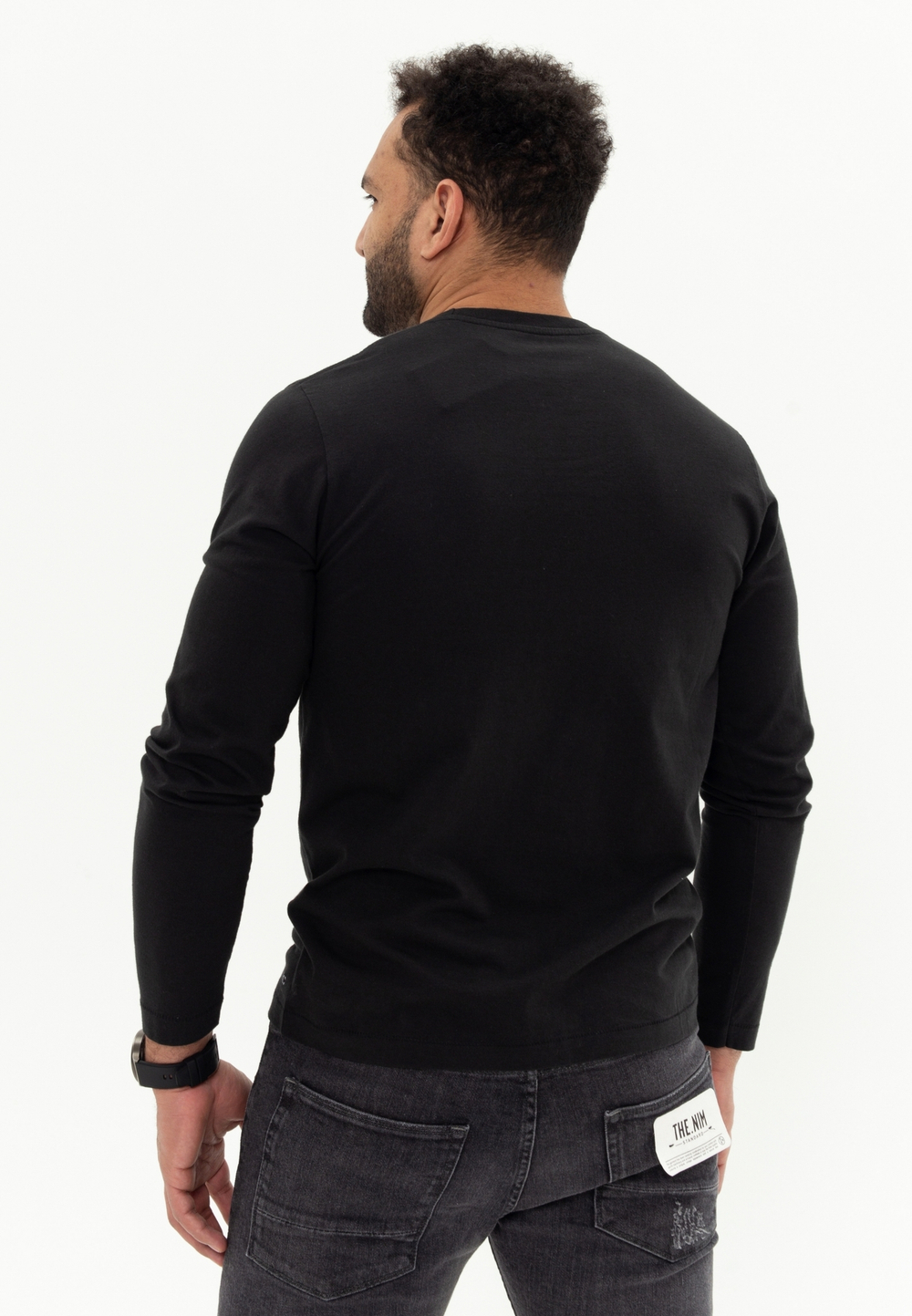 Лонгслив Bowery NYC однотонный Vintage Black