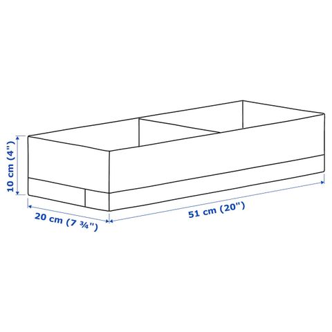 Органайзер с отделениями IKEA STUK (СТУК), Белый, 20x51x10 см