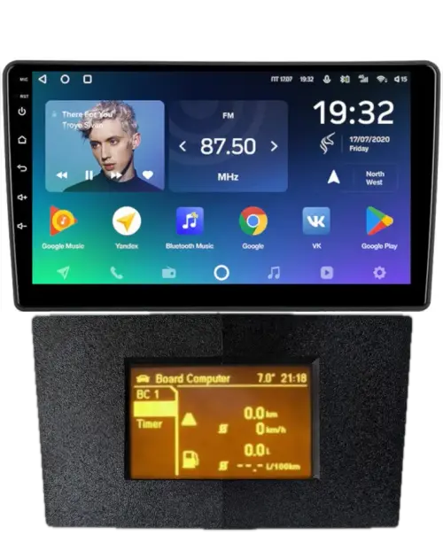 Магнитола для Opel Astra H (перенос БК вниз, черная) - Teyes CC2 PLUS монитор 9" QLED, Android 10, Быстрая, SIM-слот