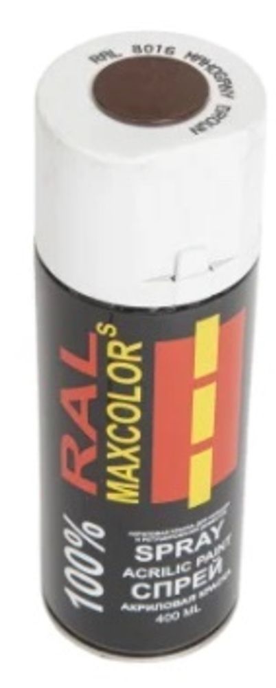 Краска Maxicolors акриловая RAL 8016 Mahogany brown 400 мл