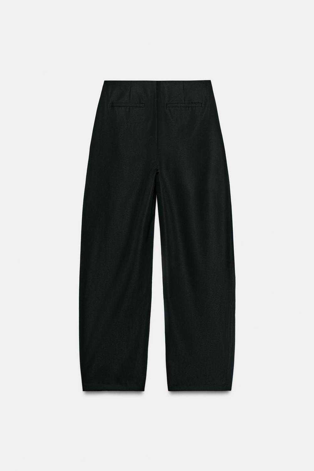 ZARA ШИРОКИЕ БРЮКИ С ЗАЩИПАМИ — ZW COLLECTION, ЧЕРНЫЙ