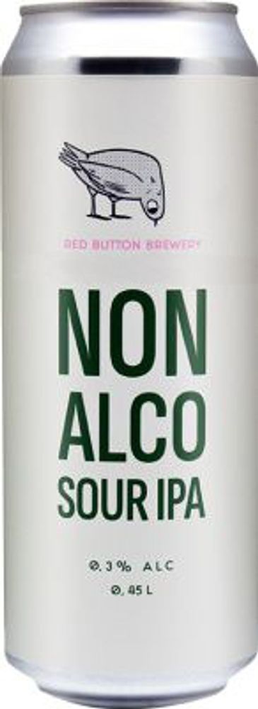 Пиво Рэд Баттон Нон-Алко Саур ИПА / Red Button Non-Alco Sour IPA 0.45 - банка