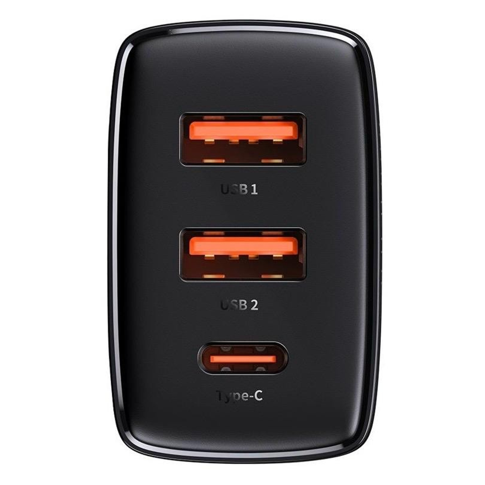 Сетевое зар. устр. Baseus Super Si Quick Charger 2USB/1C 30W EU CCXJ-E01 черное