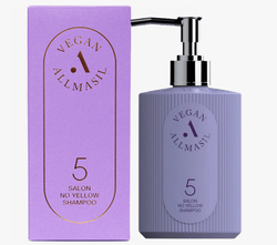 ALLMASIL 5 Salon No Yellow Shampoo Тонирующий шампунь для осветленных волос 300ml