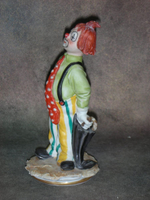 Статуэтка. Фарфор. Клоун с зонтиком. Capodimonte. Италия