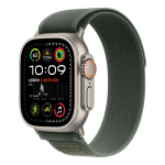 Apple Watch Ultra 2 (2024), 49 мм корпус из титана цвета «Natural», ремешок Trail Loop размера S/M цвета «Green»