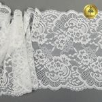 Кружево бельевое эластичное 190 мм / 3 метра, 6392, цв.004 белый, Kruzhevo