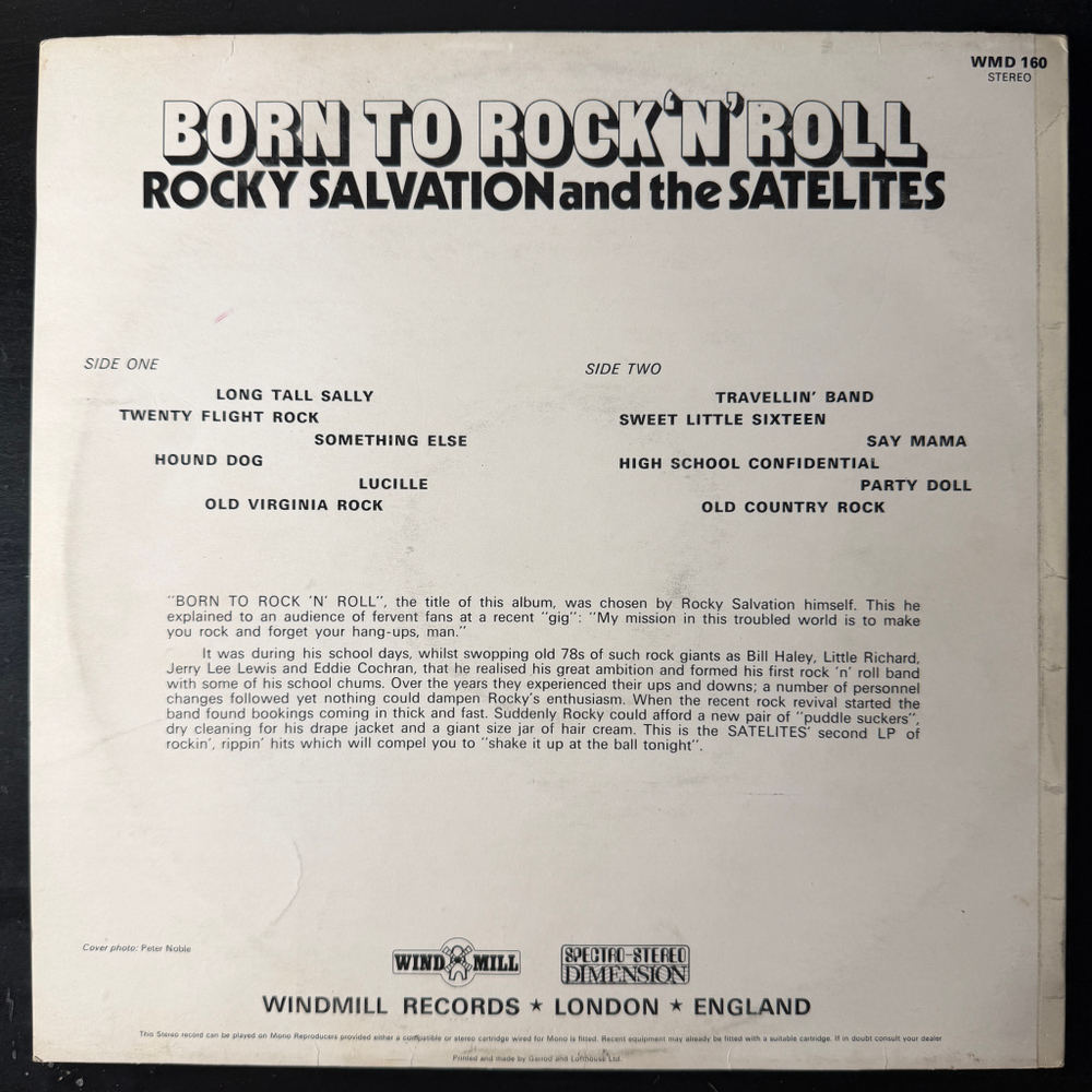 Rocky Salvation & The Satelites – Born To Rock'n'Roll (Англия 1973г.) Т