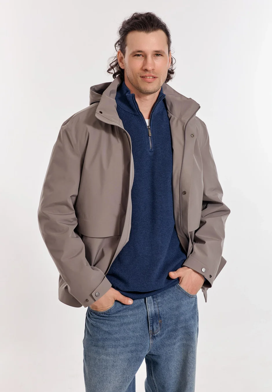 Мужская демисезонная куртка Veltor светло-серый