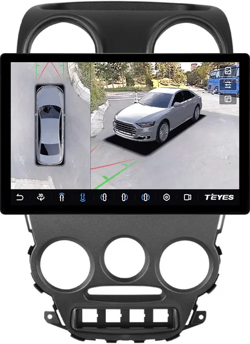 Магнитола для Lada Granta 2011-2018 (рамка большая) - Teyes CC3-2K-360 монитор 13" 2K QLED на Android 10, Быстрая, CarPlay, 4G SIM-слот, 4 камеры в комплекте