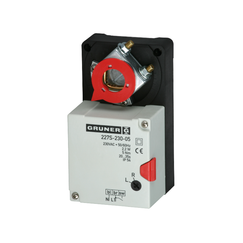 Клапан воздушный с электроприводом GRUNER DRr 600x350+227-230-05
